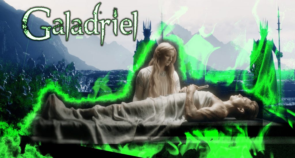 Galadriel, The Lord of the Rings: The Rings of Power, Amazon Prime Video, Amazon Studios, Harper Collins Publishers, New Line Cinema, Tolkien Enterprises, Warner Bros. Television, Morfydd Clark